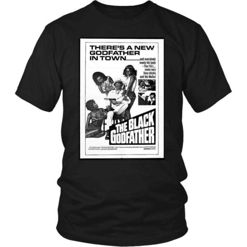 Black Godfather Poster T-Shirt - Image 4