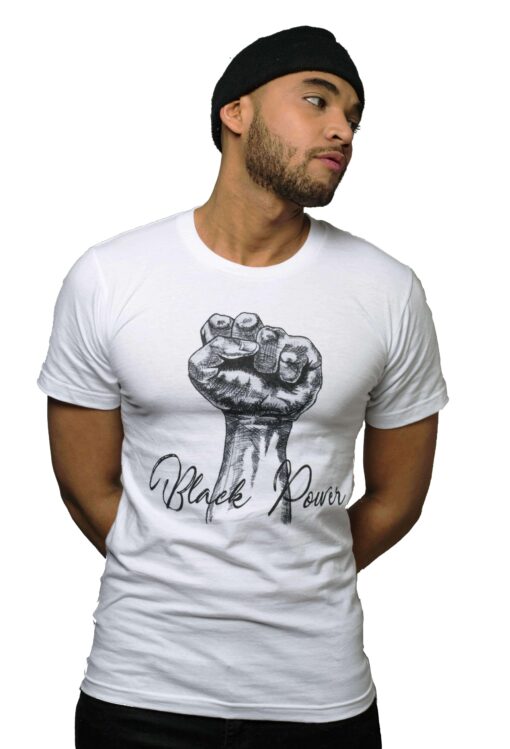 Black Power Fist "Drawn" T-shirt - Image 2