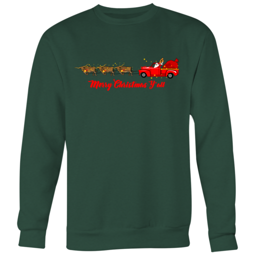 Texas Christmas Sweatshirt - Christmas Tree Green