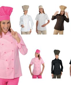 Chaquetilla Cocinera Lady Manga Corta o Larga Entallada Colores Extra Light